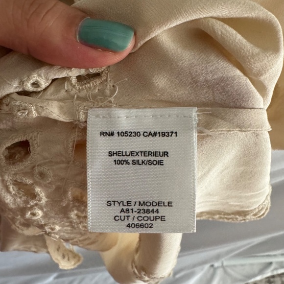 Joie Reena Silk Beaded Cream Beige Tank Top Size S - Picture 11 of 14